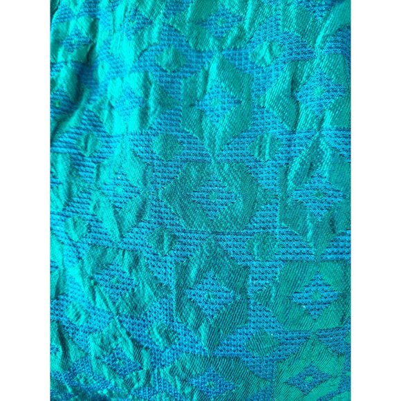 Vintage Aqua brocade 1960s mini dress size 6 US - Picture 3 of 3